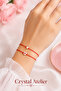 Red String Pearl Heart Adjustable Lover Bracelet Set - 2
