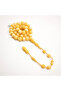 Mastic Rosary 45 Beads 12.5x11.5mm Buttery Yellow Prayer Beads 70g Premium Tasbih with Orange Tassel - 3