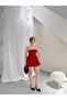 Women's Red Strapless Mini Balloon Dress Nh26421 - 6