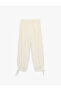 High Waist Elastic Detailed Linen Shalwar Trousers - 6