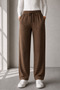 Women's 2-Piece Linen Relaxed Cut Lightweight Fabric Casual Pants - 6