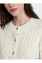 Vizyon New Season Hair Braid Patterned Women's Knitwear Cardigan - 3