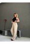 Women's Muslin Fabric Cotton Relaxed Fit Casual Trousers - 3
