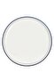 12 piece Porcelain Dinnerware Set, Set for 4, Microwave & Dishwasher Safe, White and Blue Rim - 2