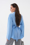 Modal Woven Shirt with Back Belt Fastening and Front Buckle Detail - 8