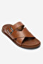 Men's Strappy Slippers Real Leather Hz 253 Taba - 2