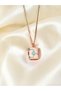 Women's Steel Pink Square Locket Necklace, Openable Photo Necklace - 2