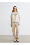 Xside Beige Los Angeles Printed Soft Touch Women's T-Shirt - 2