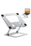 Adjustable Aluminum Laptop Stand – Foldable Ergonomic Riser for Desk, Compatible with MacBook, Dell, HP