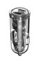 40W Transparent Fast Car Charger Adapter – Dual Port USB & USB-C Quick Charge with Smart Power Distribution