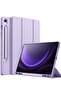 Case for Samsung Galaxy Tab S9 FE 10.9-Inch – Soft TPU Tri-Fold Stand with S Pen Holder, Charging Support, Auto Wake/Sleep (Light Purple)