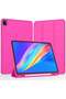 Rose Red Trifold Smart Case for iPad Pro 11-Inch (2022/2021) - With Pencil Holder, Soft TPU Back - 2