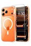 iPhone 17 Pro Max Clear Case with Tempered Glass, Magnetic Wireless Charging Compatible Cover
