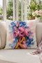 Pink Floral Butterfly Women's Decorative Throw Pillow Cover Watercolor Living Room Decor 43X43 cm - 3