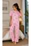 Women's Pajama Set Short Sleeve Embroidered - 2