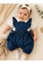 Baby Girl Denim Salopet Shirt 2-Piece Set