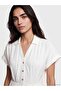 Lcw Vision White Shirt Collar Women's Shorts Jumpsuit - 3