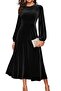 Rochie lungă din catifea neagra 1990