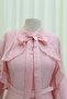 Removable Bolero Belted Lined Double Tulle Voile Dress -Powder - 5