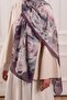 Spring Canvas Patterned Soft Shawl Lilac