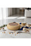 Handwoven Round Rattan Box with Geometric Pattern Lid – 20 cm | Decorative Storage & Gift Box - 3