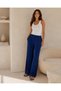 Women's High Waist Elastic Loose Leg Comfortable Pants Casual Bottoms - 2