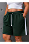 Women's Comfortable Cut Shorts with Striped Details - 3