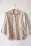 Beige Shirt Collar 3/4 Sleeve Buttoned Embroidered Casual Cotton Woven Shirt 70 64 - 2
