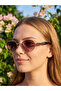 Pery Mor Sunglasses Oval Gold Frame Purple Organic Glass 50 Ekartman - 2