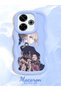 Redmi 13 4g Compatible Case Camera Protector Blue Silicone Couple Phone Case Girl Pattern - 2