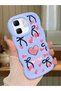 Infinix Hot 50I Compatible Case Camera Protector Blue Silicone Couple Phone Case Heart Pattern