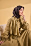 وشاح من الحرير المزخرف بنقشة التويل 11521 نمط هندسي 13-أسود-بنفسجي - 2