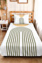 Geometric Bohemian Khaki Young Room Single Pique Set - Mustard 160X220 cm Quilted Bedspread - 2