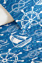 Mavi Marine Young Room Single Pique Set - Nautical White 160X220 cm Quilted Bedspread - 3