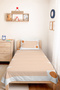Orange Geometric Modern Young Room Single Pique Set-Minimal 160X220 cm Quilted Bedspread - 6