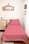 Red Geometric Modern Pique Set-White Retro Circle Motif Single Bedspread 160X220 cm - 5