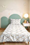 Marble Geometric Young Room Single Pique Set-Gold Gray Modern 160X220 cm Quilted Bedspread - 6