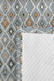Blue Geometric Youth Room Single Pique Set - Modern Beige Khaki 160X220 cm Quilted Bedspread - 7
