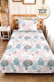 Pastel Geometric Young Room Single Pique Set - Powder Blue 160X220 cm Quilted Bedspread