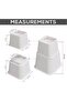Premium Adjustable Furniture Risers, 5 to 9 Inches for Bed, Table, Chair and Sofa - 8 Piece Set - White