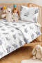 Gray Koala Children's Room Single Pique Set - Pastel Floral White 160X220Cm Quilted Bedspread - 2