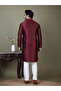 Mens Self Design Cotton Silk Kurta Set - 2