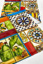 40X140Cm Woven Stain Resistant Printed Thai Feather Fabric Table Cloth Decorative Runner Washable - 4