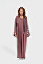 Aya 2-in-1 Buttoned Open Abaya with Hand-Embroidered Floral Design & Matching Hijab - 2