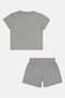 Toddlers Boy 2 Pcs Embroidered Logo T-shirt And Shorts Set, Grey - 3
