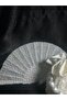 Pearl-Embellished Bridal Bag and Fan with Exclusive Design - 2