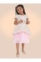 Girls Jacquard Festive Dress with Bow Detail