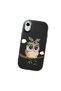 iPhone Xr Compatible Case Camera Protector Black Silicone Couple Phone Case Owl Patterned - 3