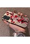 Samsung Galaxy A52 Compatible Silicone Edge Hard Back Case Couple Phone Case with Floral Pattern - 2