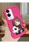 Vivo Y04S Compatible Case Camera Protector Red Silicone Couple Phone Case Panda Pattern